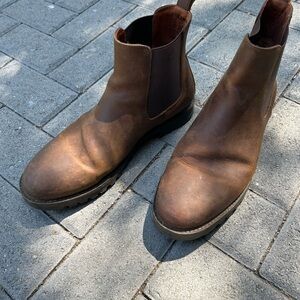 Men's Classic Brown Leather Ankle Boots